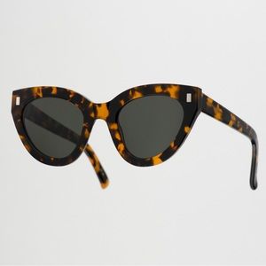 Monokel Neko Havana Sunglasses - Green Lens